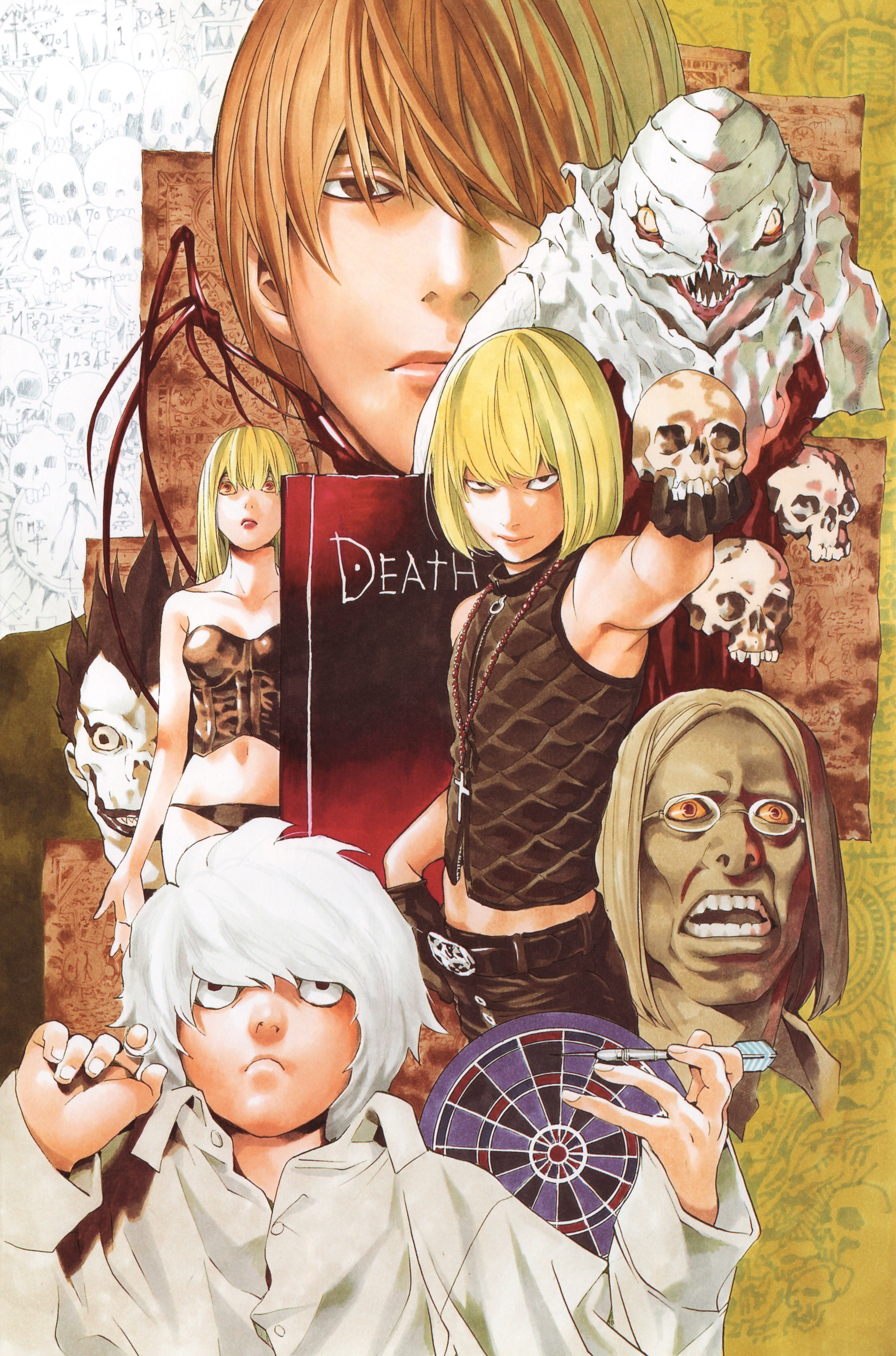 Obata Takeshi Death Note Amane Misa Mello Near Yagami Light 25399 Yande Re